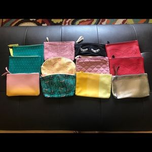 Lot (12) Ipsy cosmetic makeup bags